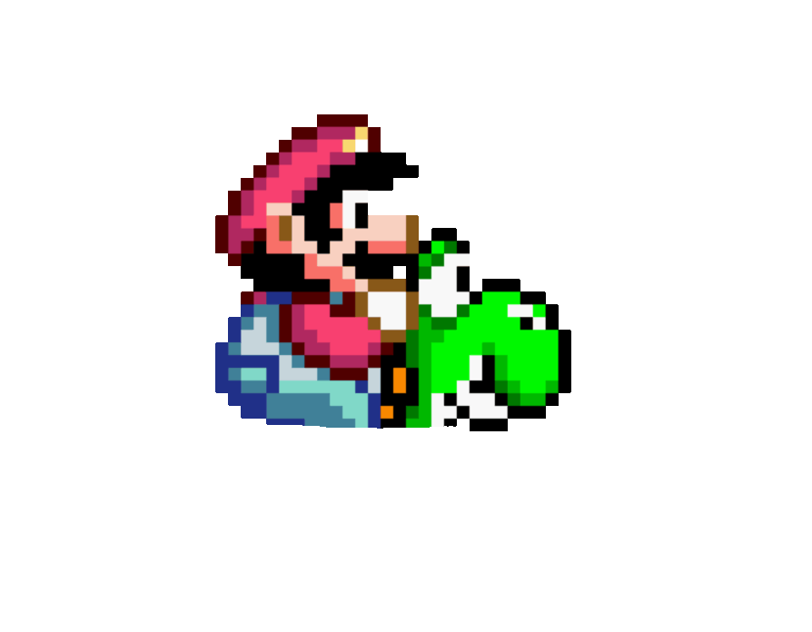 mario on yoshi no legs