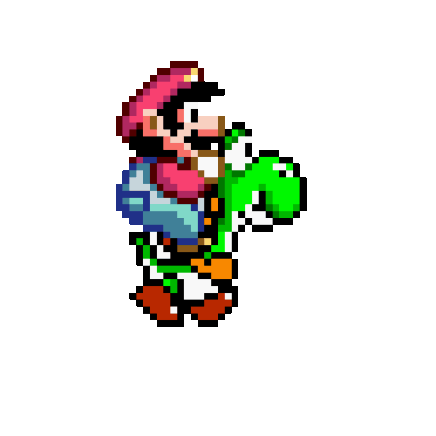 mario on yoshi